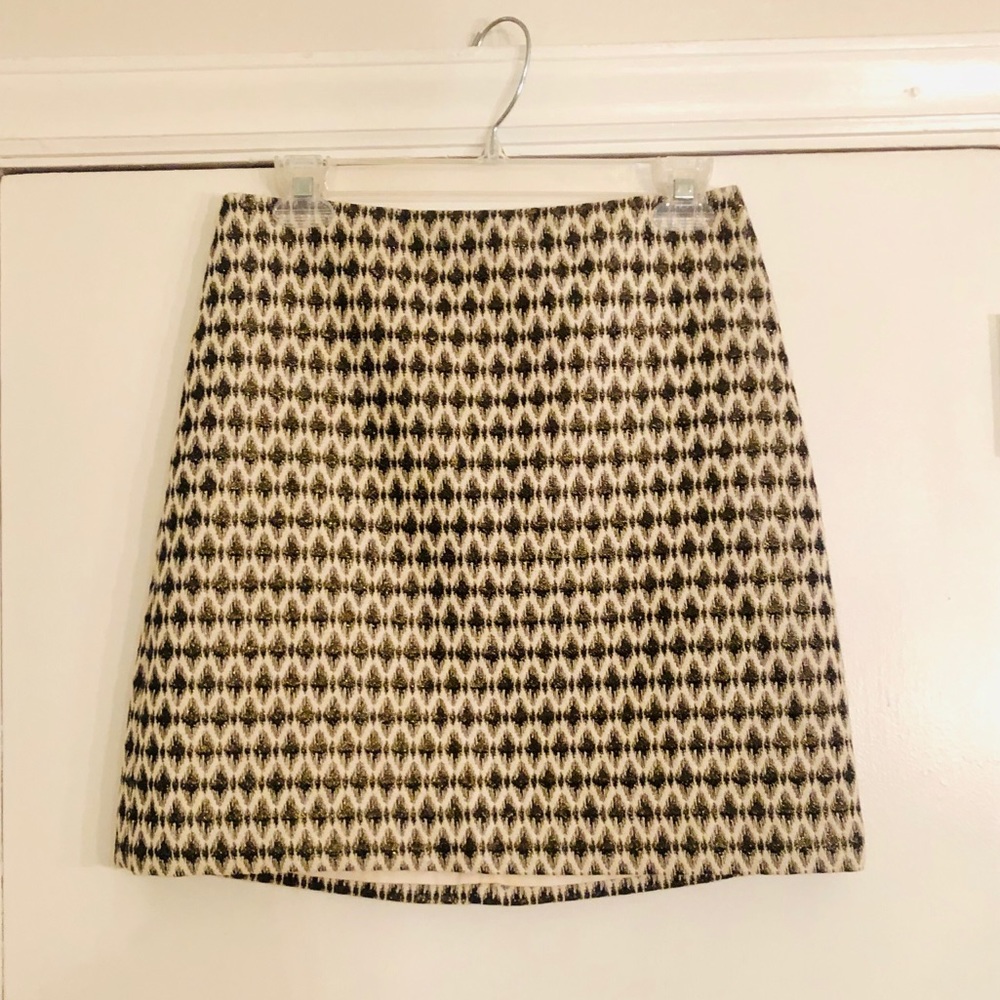 Adorable Loft Skirt with Gold Zipper, Size 6
